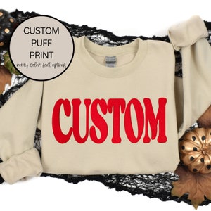 Personalize Custom Text, Family Custom Shirt, College Letters Sweatshirt, Personalized Gift For Her, Vintage Sweatshirt, Custom Sweatshirt,