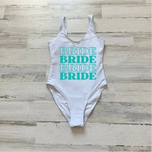 Bride Bathing Suit, Bride Swim, One Piece Swimsuit, Bride Gift, Bachelorette Bathing Suit, Honeymoon Swimwear, Bride Squad Swimsuit,