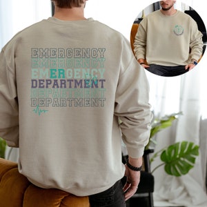 Sweatshirt spoedeisende hulp, shirt noodverpleegkundige, sweatshirt eerstehulpverpleegkundige, trui verpleegkundige, cadeau noodverpleegkundige, sweater spoedeisende hulp