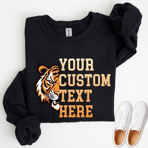 Custom Team Name Sweatshirt, Football Season Shirt, Custom School Mascot Sweatshirt, Gift for Mom, Christmas Gift Idea, School Spirit Shirt