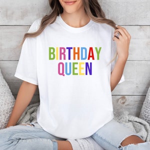 Birthday Queen Shirt, Birthday Party Tee, Comfort Colors Birthday Girl Shirt, Birthday Squad Shirt, Birthday Gift, Birthday Party Girl Shirt