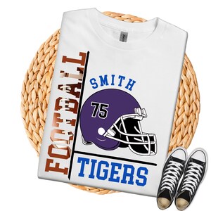 Custom Football Team Name and Number Shirt, Game day Hoodies, Game Day Shirt, Football Season Sweatshirt, Football Mom Hoodie, Football Tee