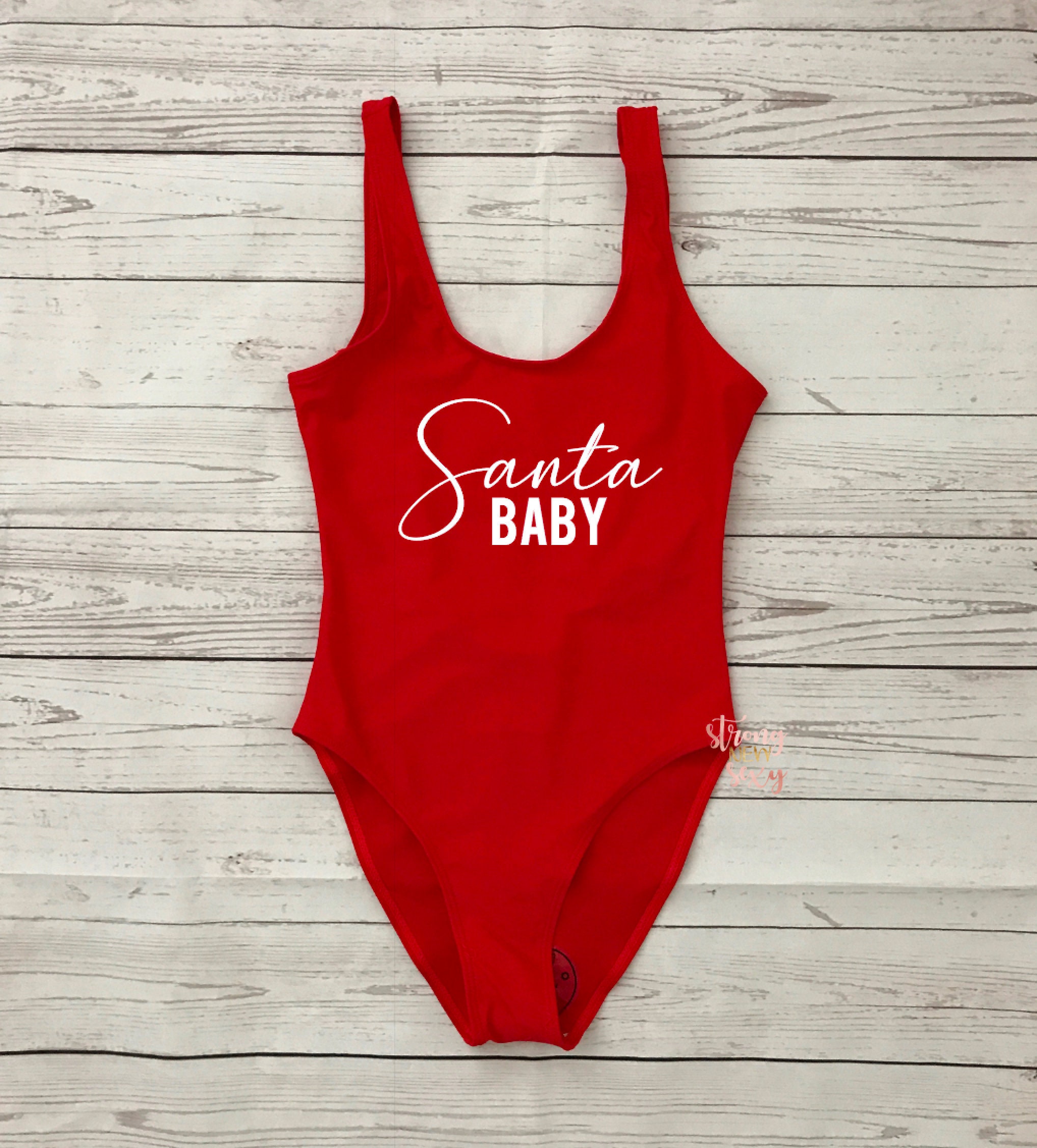 Santa Baby. Bride Bathing Suit. Bride Swim. Bachelorette Swim. | Etsy
