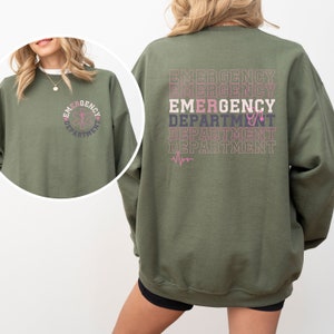 Sweatshirt spoedeisende hulp, shirt noodverpleegkundige, sweatshirt spoedeisende hulp, sweater ER verpleegkundige, verpleegkundige trui, cadeau noodverpleegkundige,