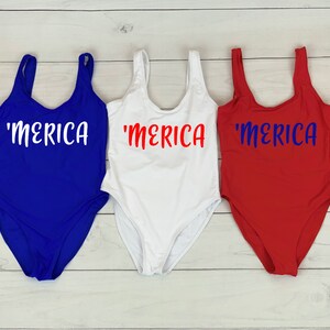 Maillot de bain Merica, maillots de bain du 4 juillet, fête de l&#39;indépendance, fête de juillet, maillot de bain Bachelorette, Memorial Day, fête aux États-Unis maillot de bain,