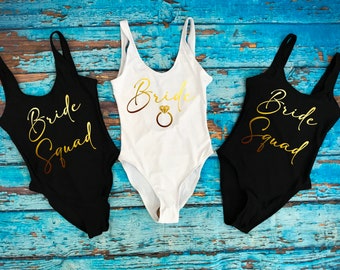 Bachelorette Bathing Suit. Honeymoon Swimwear. Bride Squad Swimsuit. 10822 Bride Bathing Suit. Bride Swim. One Piece Swimsuit. Bride Gift.