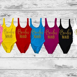 Bridesmaid Swimsuit. Bachelorette Swimsuit. One Piece Swimsuit. 022821-28 Bachelorette Bathing Suit. Bride Swim. Squad Swim.