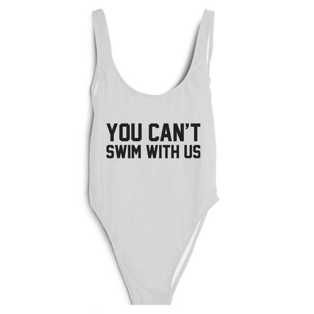 You Cant Swim With US Swimsuit. Bachelorette Swimsuit. One Etsy