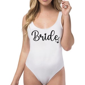Bride Swimsuit, Bridesmaid swimsuits, Team Bride Swimsuit, Honeymoon Swim, Squad Bathing Suits, One Piece Swimsuit, Bachelorette Swimsuits,