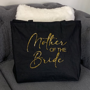 Mother Of The Bride Tote Bag, Personalized Wedding Tote Bags, Bride Bag, Mother of the Bride Bag, Bachelorette Gifts, Bride Beach Bag