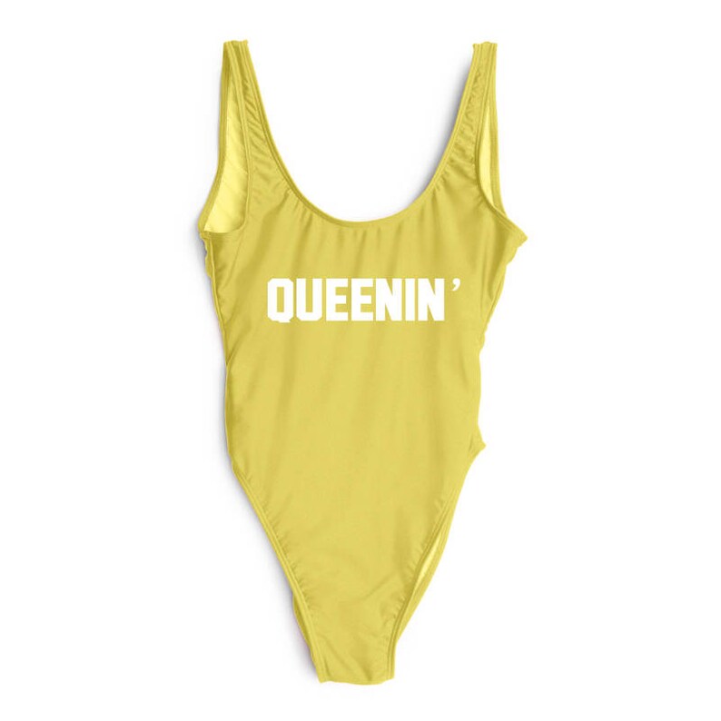 Queenin' Swim. Fun Bathing Suit. Beach Bathing Suit. Etsy