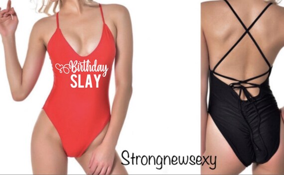 birthday slay bathing suit