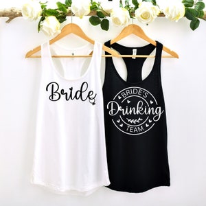 Braut Tank Top, Team Braut Tank Top, Braut trinken Team Tank, Brautjungfer Vorschlag Geschenk, Junggesellinnenparty Tank Top, Stamm Tank Top,