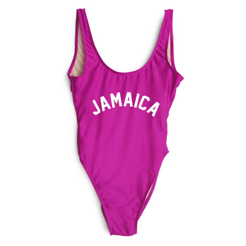 Jamaica Bathing Suit. Bachelorette Swimsuit. One Piece. Beach Etsy
