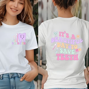 Personalized Dentist Name Shirt It&#39;s A Beautiful Day To Save Teeth Shirt Dentist Shirt Dentist Custom Shirt Dental Assistant Shirt