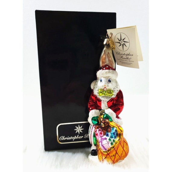 Christopher Radko 2000 Santa Suits Billy Bunny Christmas Holiday Ornament in Box