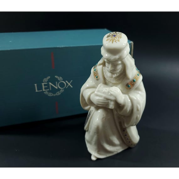 Lenox China Jewels Nativity Christmas Figurine 1994 King Balthazar Wiseman w Box