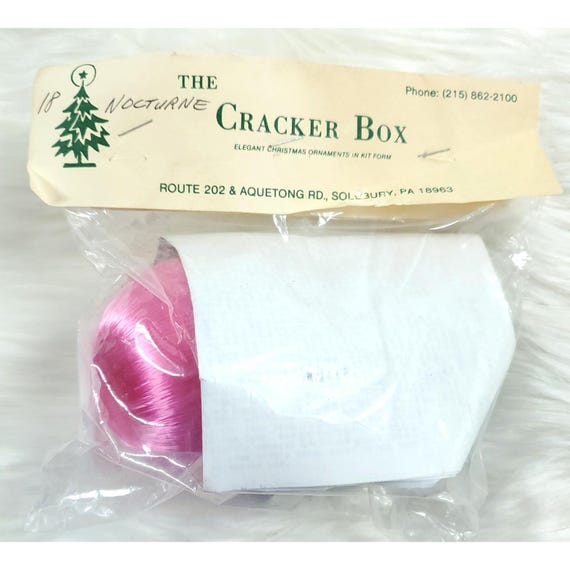 Cracker Box Golden Oldie Ornament Kit Christmas Nocture Pink NEW