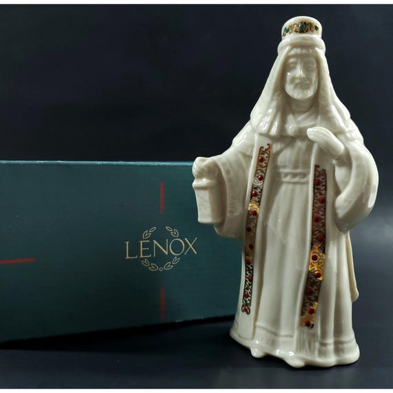 Lenox China Jewels Nativity Christmas Figurine 1994 King Melchior Wiseman w Box