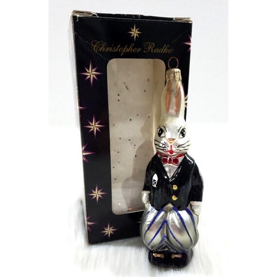 Christopher Radko 1999 Billy Bunny Special Event Holiday Ornament in Box