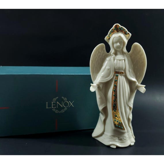 Lenox China Jewels Nativity Christmas Figurine 1993 Angel Open Arms w Box