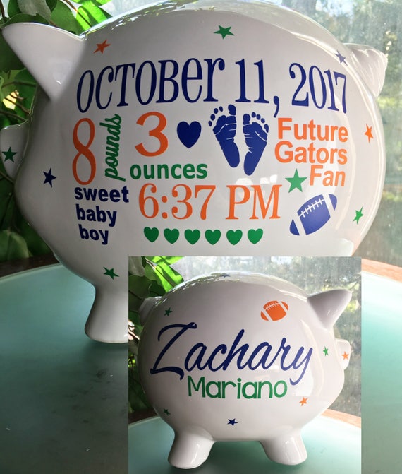 personalized piggy banks for baby boy