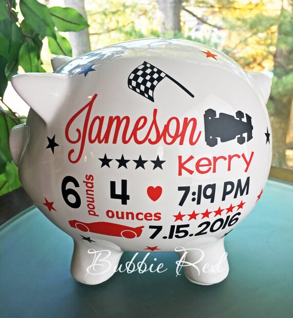 personalized piggy banks for baby boy