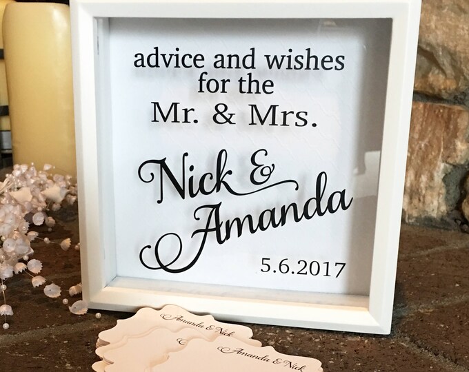 Wedding Wishes Box Wedding Advice Box Bridal Shower Advice Etsy