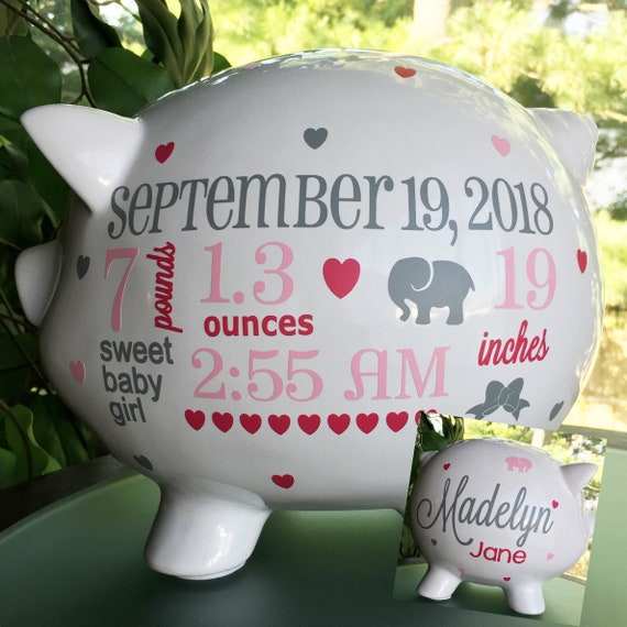 personalized piggy bank for baby girl