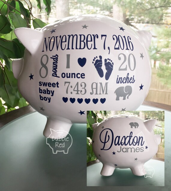 personalized piggy banks for baby boy