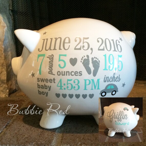 personalized piggy banks for baby boy