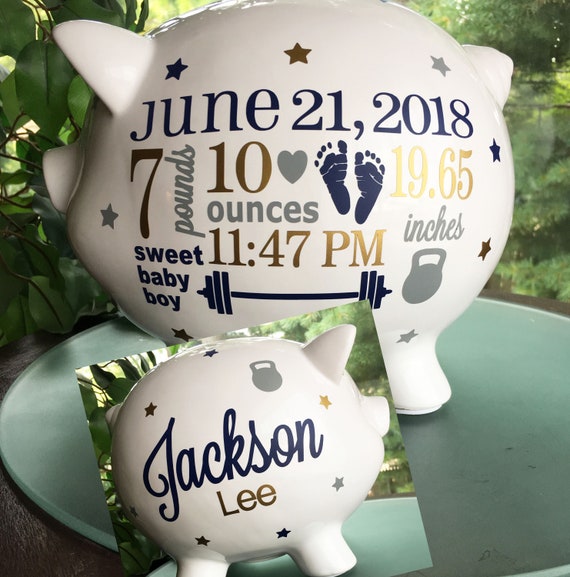 personalized piggy banks for baby boy