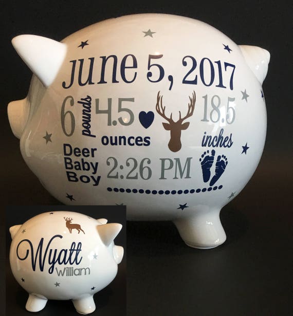 personalized piggy banks for baby boy