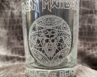 Iron Maiden Legacy of the Beast - Lasergeätztes Rocks Glass