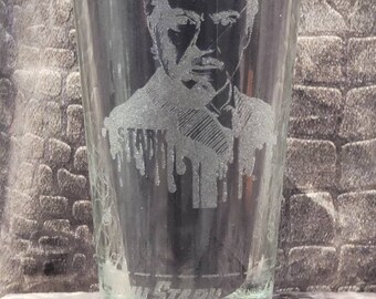 Avengers - Tony Stark / Iron Man - Laser Geätztes Pint Glas