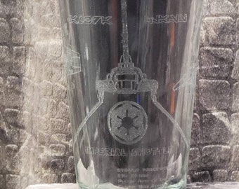 Star Wars - Imperial Shuttle Tiderium - Laser Geätzte Pints Glas