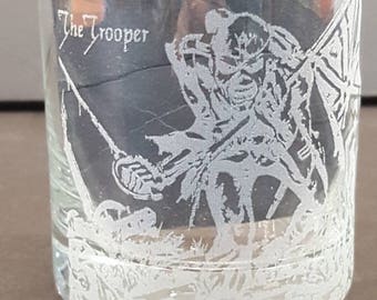 Iron Maiden The Trooper - Laser Etched Rocks Glass