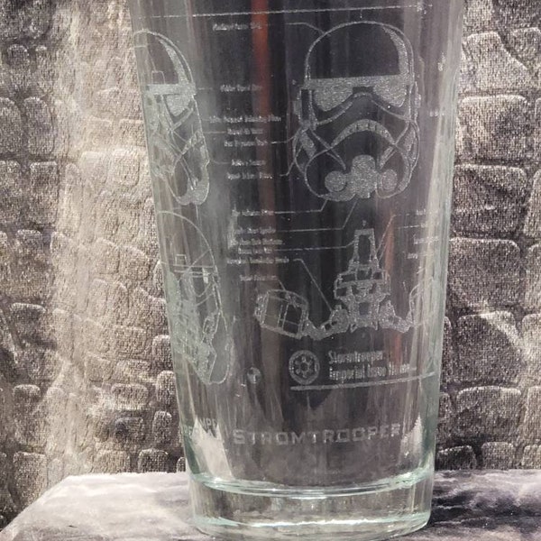 Star Wars - Imperial Stormtroopers - Laser Etched Pint Glass