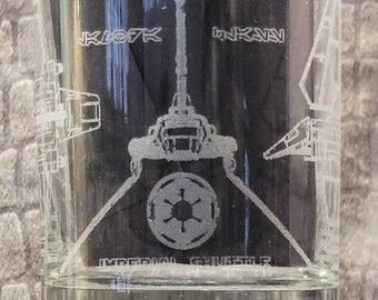 Star Wars - Imperial Shuttle Tiderium - Laser Geätzte Felsen Glas