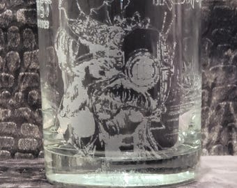 Iron Maiden The Days of Future Past Tour 2023 - Laser Etched Rocks Glass
