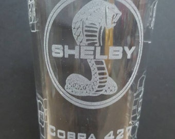 Shelby Cobra 427 design - Laser Etched Pint Glass