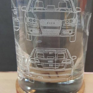 Audi A3 - Laser Etched Rocks Glass