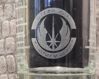 Star Wars - Jedi Order and Jedi Temple - Laser Geätzte Felsen Glas