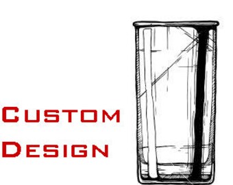 CUSTOM - 16oz Laser Etched Tall Cooler Glass