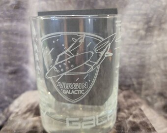 Virgin Galactic - Laser Geätzte Felsen Glas