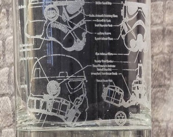 Star Wars - Imperial Stormtroopers - Laser Geätzte Felsen Glas