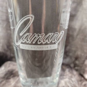 Etched Fancy Initial Pint Glass, Design: K6