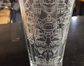 Iron Man - Avengers Hulk Buster Dibujos técnicos - Vidrio de pinta grabada láser