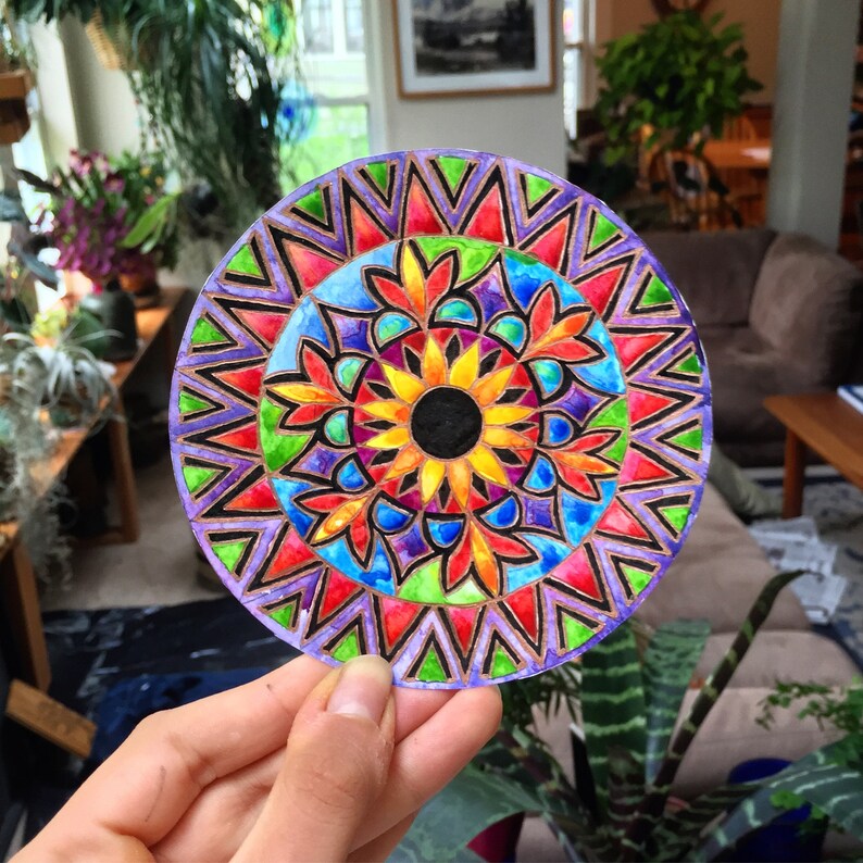 Stained Glass Mandala Etsy