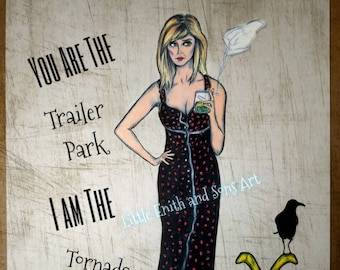 Beth Dutton Art Print YellowStone Sticker Magnet For Kitchen Fridge Beth Dutton Wall Art Beth Dutton Boss Lady Water bottle Sticker